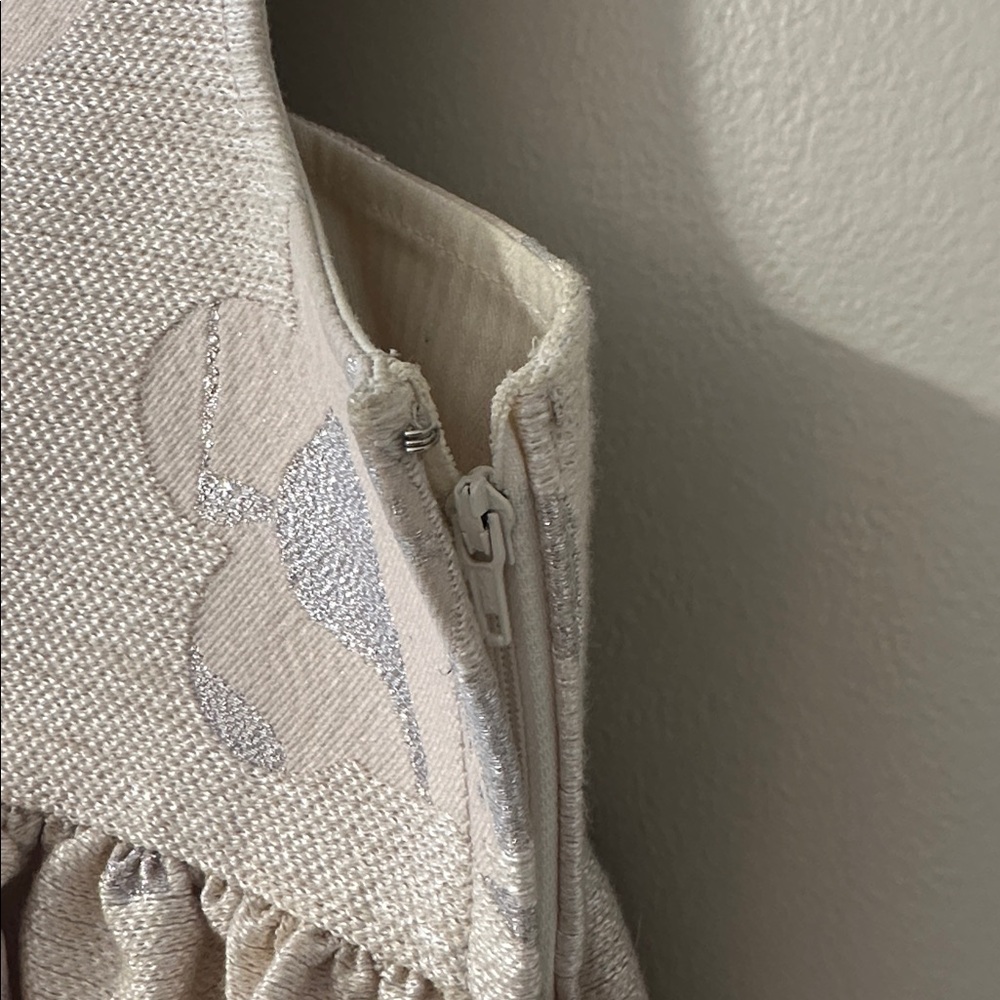 Comme des Garçons tao Floral Jacquard Sleeveless Dress Champagne Color Sz Small - Picture 6 of 9